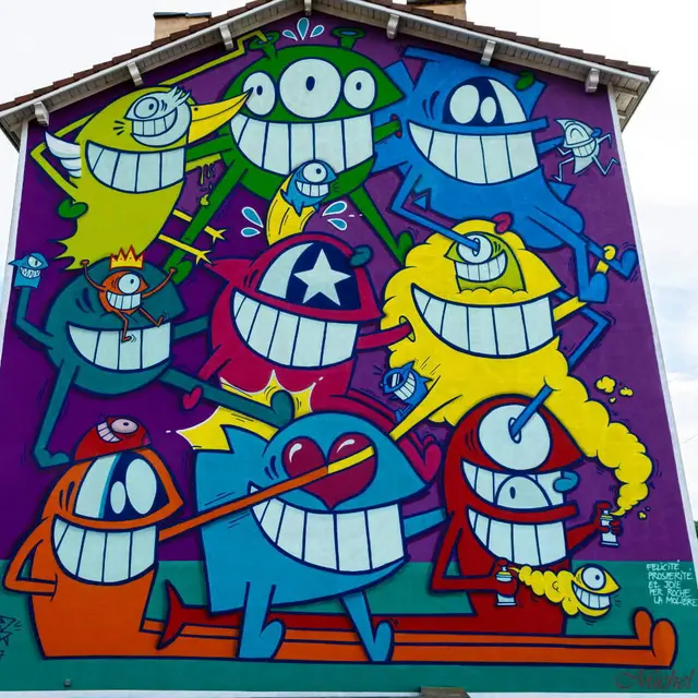 El Pez, mur peint Roche-La-Molière