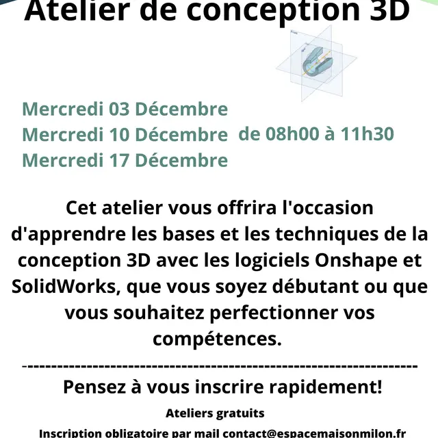 atelier conception 3 D