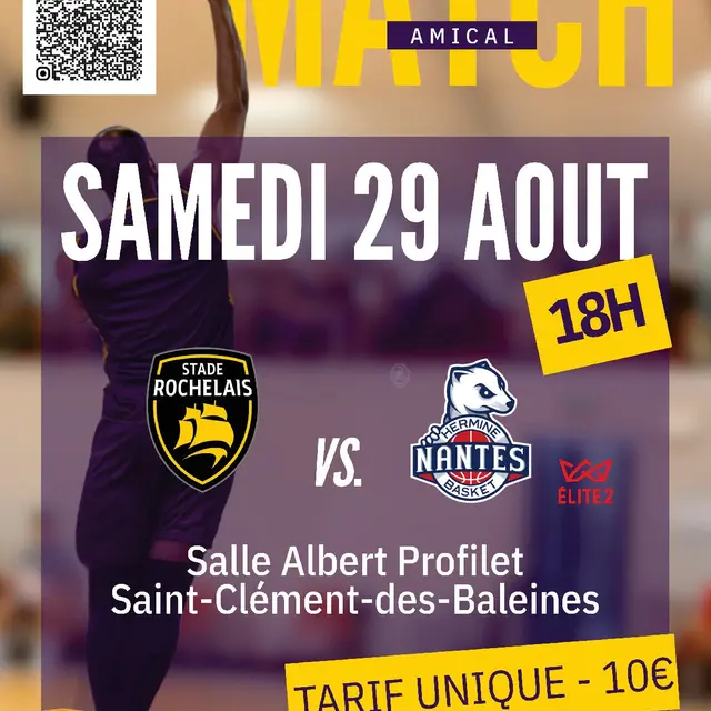 Match de Basket - Stade Rochelais VS Nantes Hermine Basket_Saint-Clément-des-Baleines