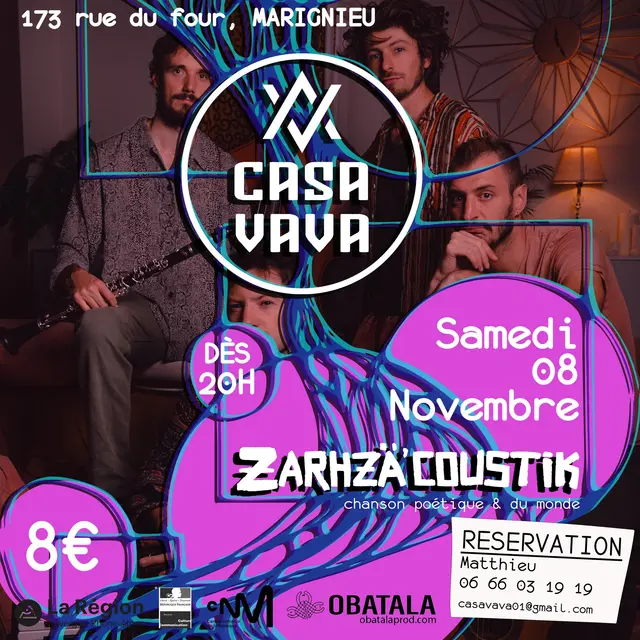 Concert ZARHZAcoustik à la Casa Vava_Marignieu