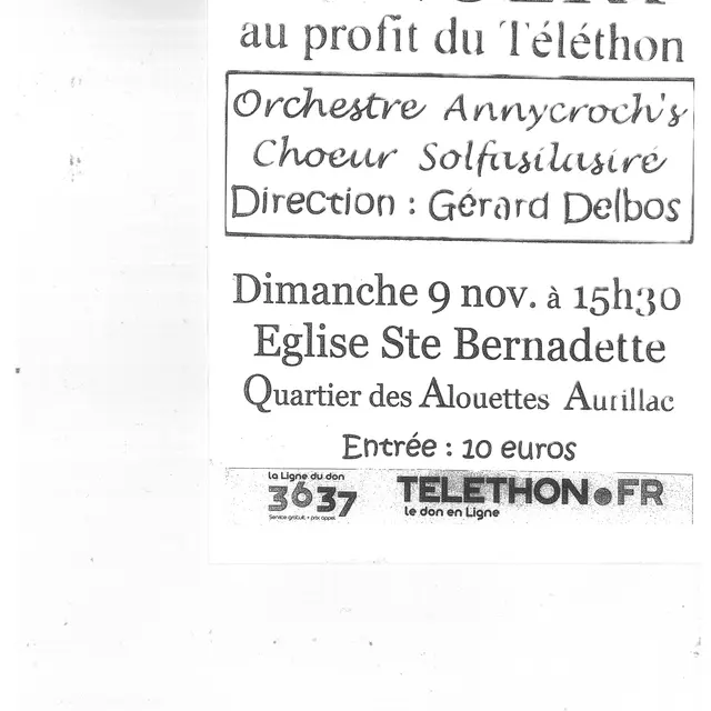 Concert au profit du Téléthon_Aurillac