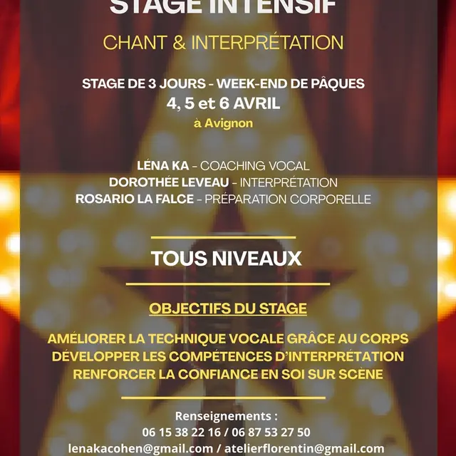 Stage intensif Chant & Interprétation_Avignon