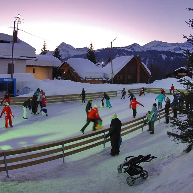 Patinoire en hiver