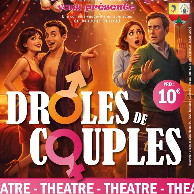 Théâtre :Droles de couples_Saint-Laurent-du-Pont
