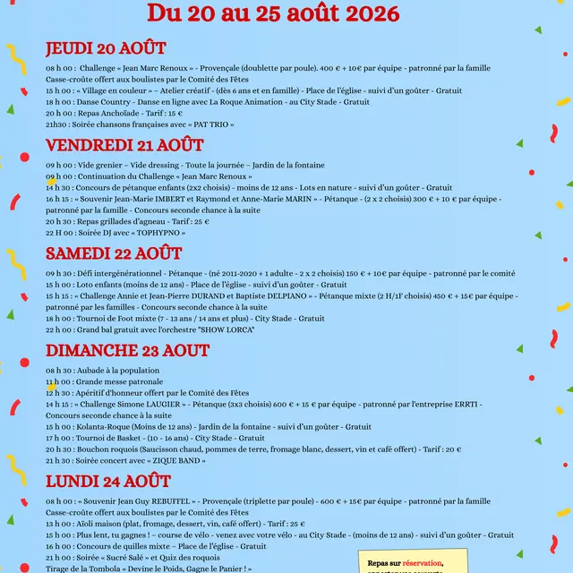 Fête Patronale de la Saint Barthélemy_La Roque-Esclapon