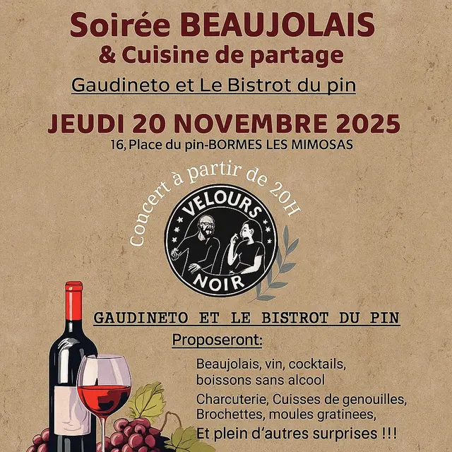 Soirée Beaujolais et cuisine de partage_Bormes-les-Mimosas