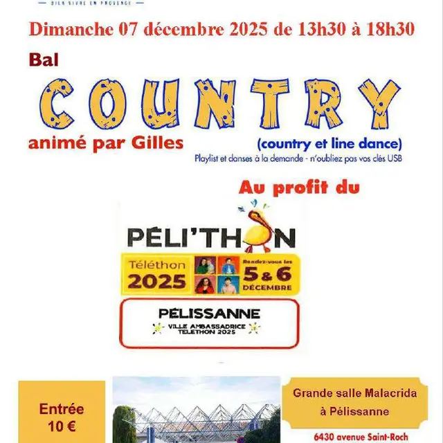 Bal country du Téléthon_Pélissanne