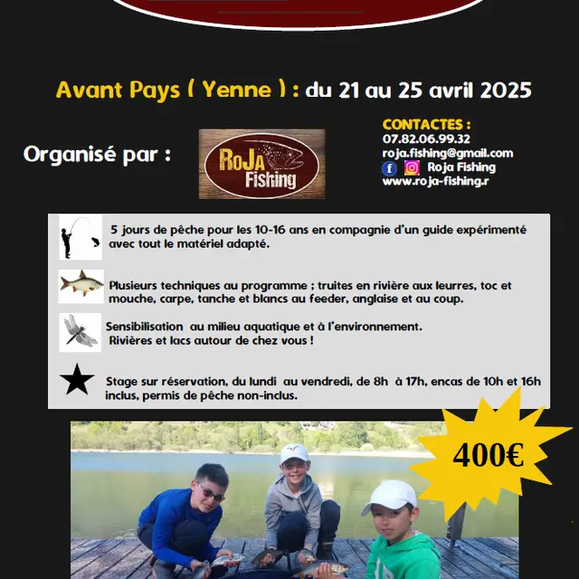 Stage de pêche ados avec Roja Fishing_Yenne