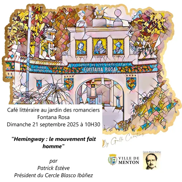 Café littéraire du jardin des romanciers Fontana Rosa