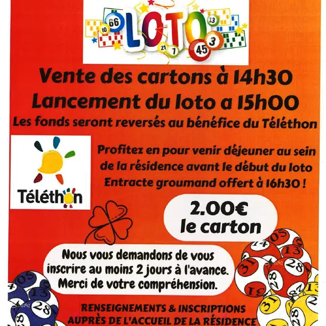 Loto éléthon Domitys