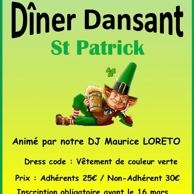 Diner dansant | Fête de la Saint Patrick_La Verdière