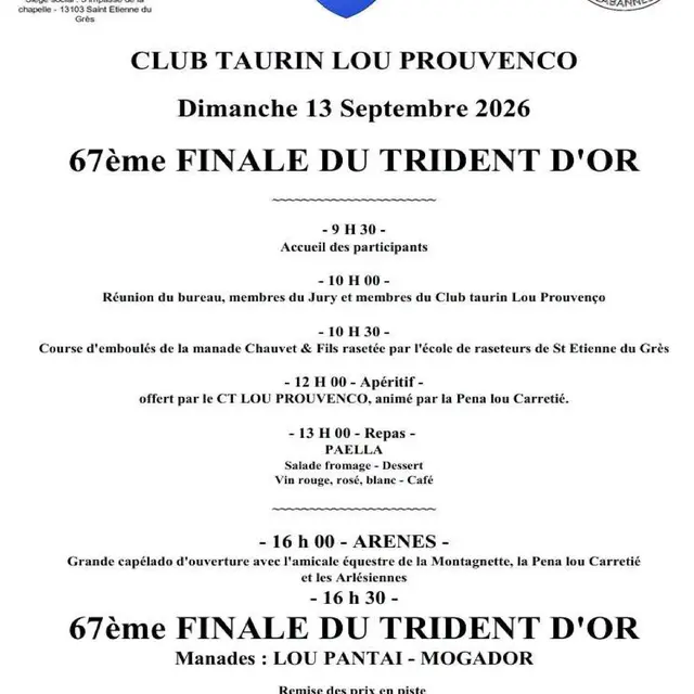 Course camarguaise Finale du Trident d'Or_Cabannes