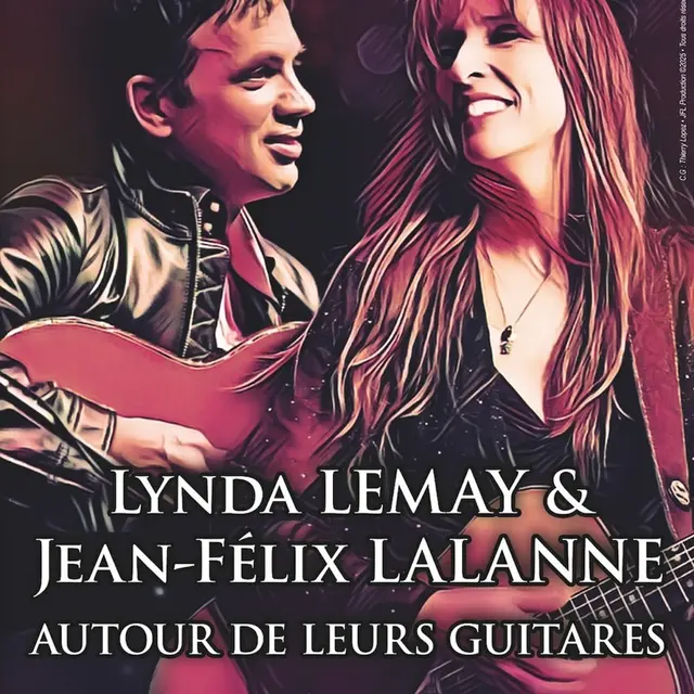 Lynda Lemay et Jean-Félix Lalanne autour de leurs guitares_Avignon