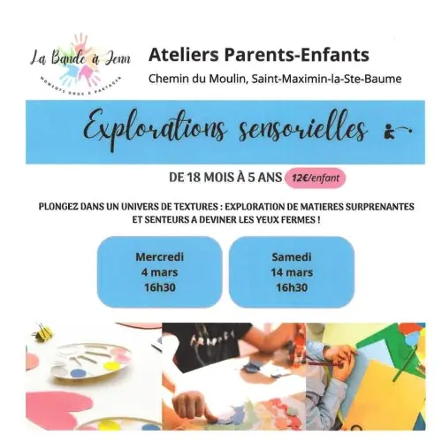 Atelier : Explorations sensorielles - (enfants 18 mois - 5 ans)_Saint-Maximin-la-Sainte-Baume