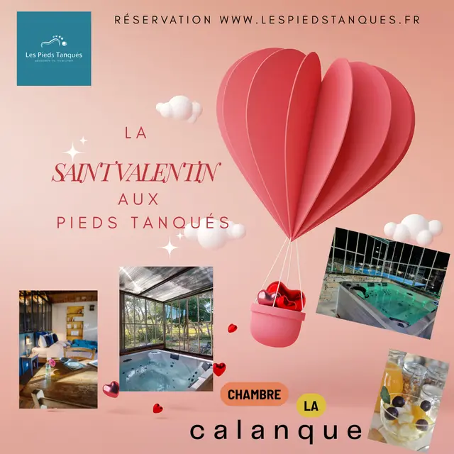 Offre de la Saint-Valentin dans la chambre d'hôtes les Pieds Tanqués_Saint-Cyr-sur-Mer