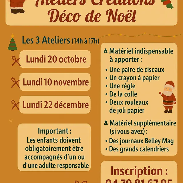 Ateliers créations décos de Noël_Parves et Nattages