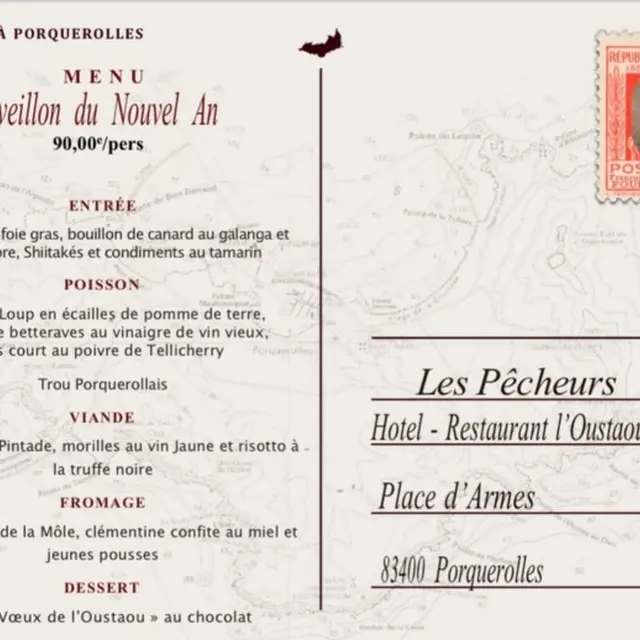 Dîner du 31 décembre 2025 à l'Oustaou de Porquerolles_Hyères
