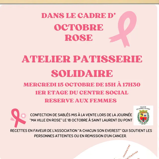 Octobre rose : Atelier patisserie_Saint-Laurent-du-Pont