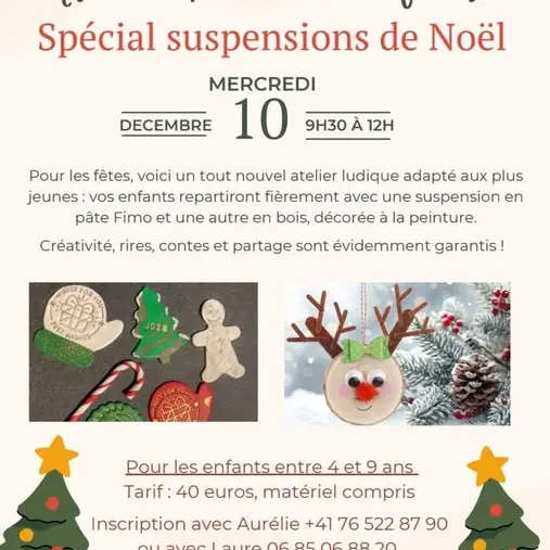Atelier pour les enfants : Spécial suspensions de Noël_Feigères