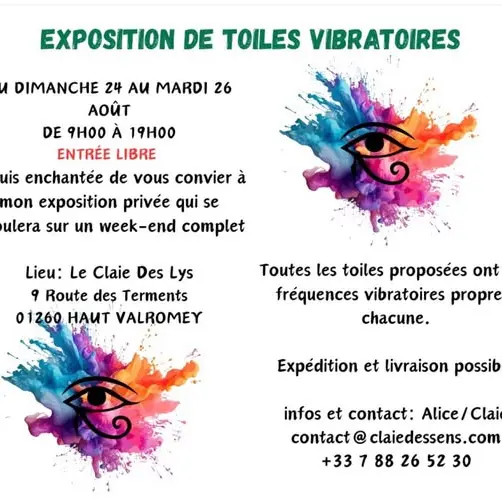 Exposition de toiles vibratoires aux Plans d'Hotonnes_Haut Valromey