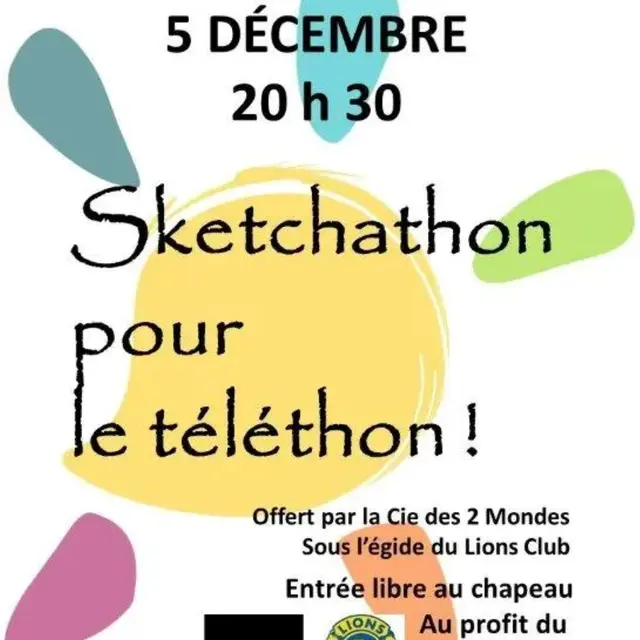 'Sketchathon' - Téléthon - Théâtre des 2 Mondes_Vaison-la-Romaine