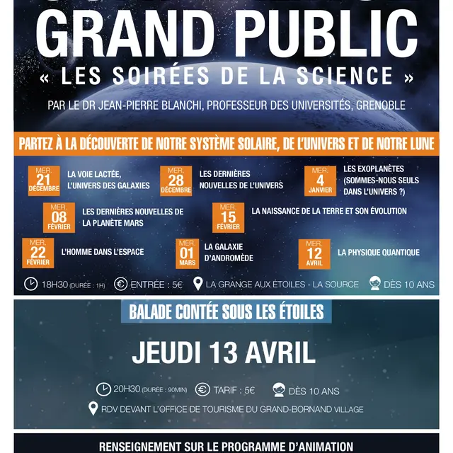 Affiche les soirées de la science