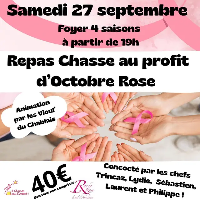 Repas chasse au profit d'Octobre Rose_La Chapelle-d'Abondance