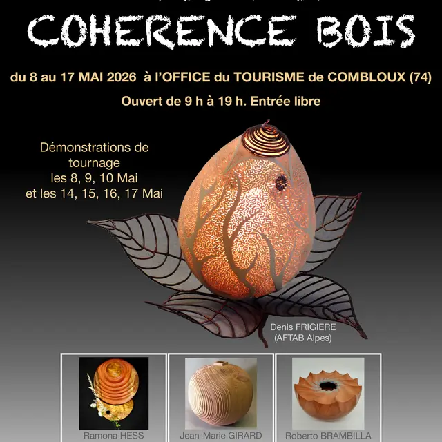 Cohérence bois - Exposition de la Association française des tourneurs d'art sur bois_Combloux