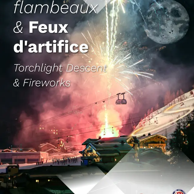 Show ESF & feux d'artifices_Val-d'Isère