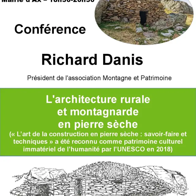 Conférence L'architecture rurale et montagnarde en pierre sèche_Ax-les-Thermes