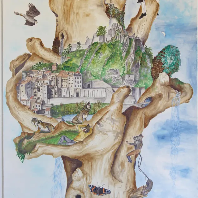 Exposition peinture et encres Les corps perspectives_Saint-Léger-les-Mélèzes