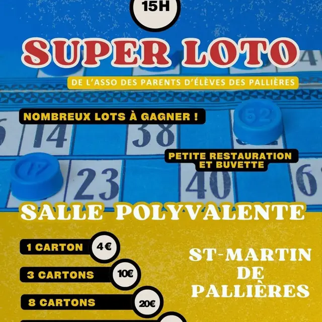 Super Loto des parents d'élèves_Saint-Martin de Pallières