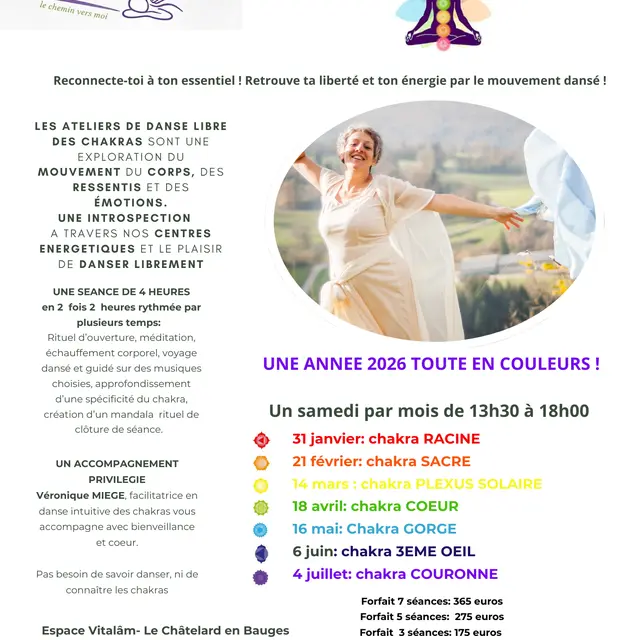 Affiche danse des chakras 2026