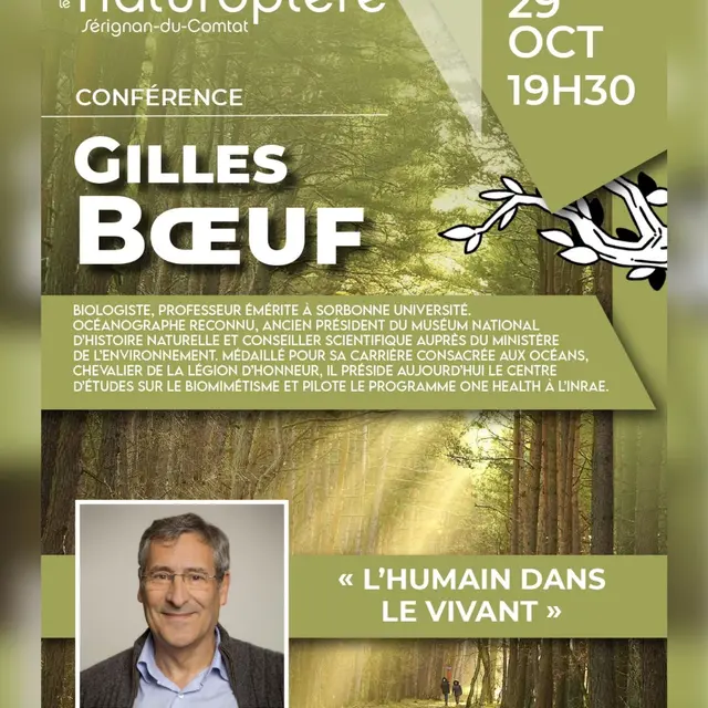 Conférence 'L'humain dans le vivant' au Naturoptère_Sérignan-du-Comtat