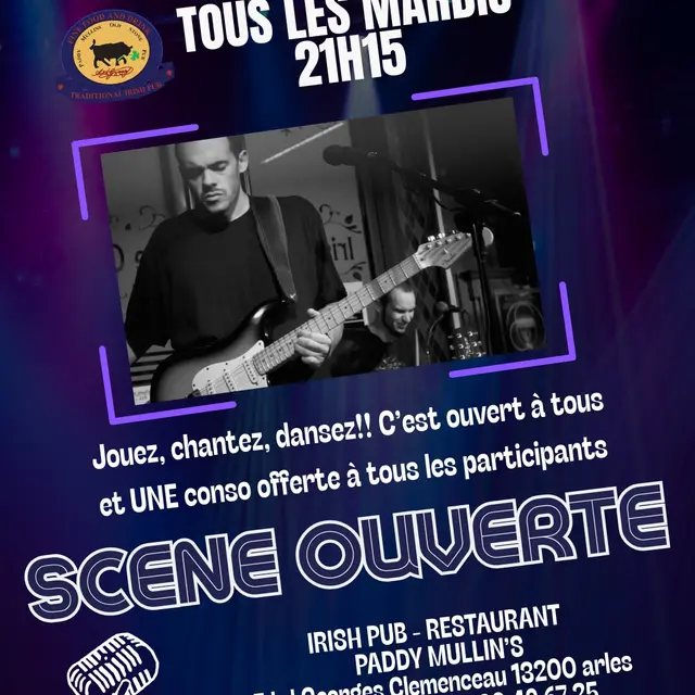 Scène ouverte et cheese party au Paddy Mullin's_Arles