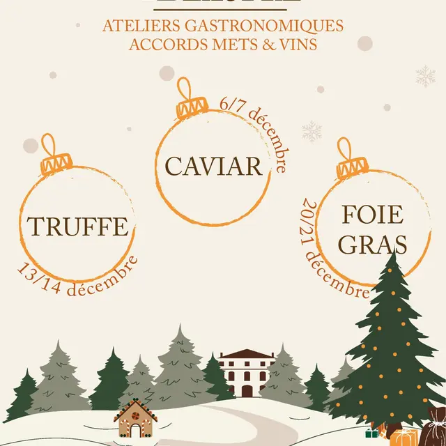 Noël à Beaupré - 3 week-ends Accords Mets de Fêtes & Vins au Château de Beaupré_Aix-en-Provence