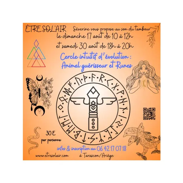 Atelier Cercle intuitif d'évolution : Animal guérisseur et Runes_Tarascon-sur-Ariège