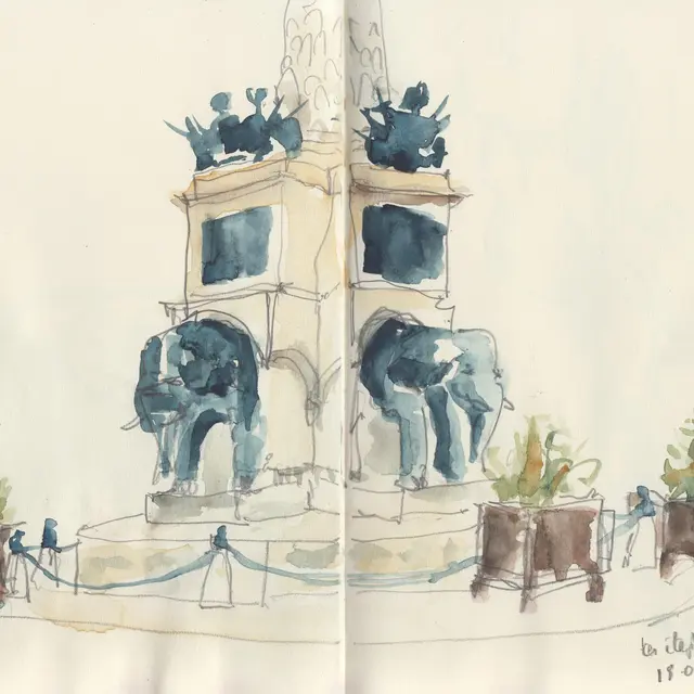 Stage croquis aquarelle avec Sue_Chambéry