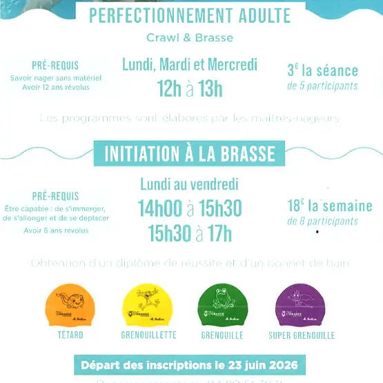 Stages estivaux - piscine l'attente_Orange