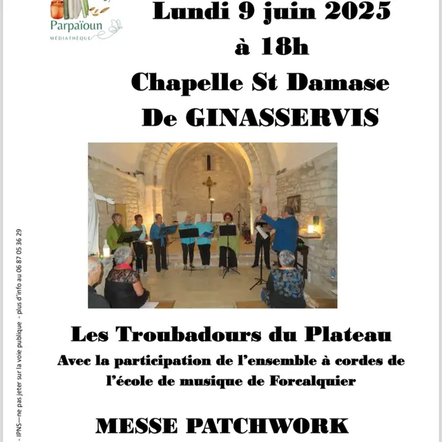 Concert : Messe Patchwork - extraits d'oeuvres_Ginasservis