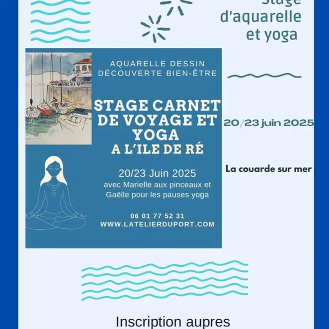 Stage d'aquarelle et yoga_La Couarde-sur-Mer