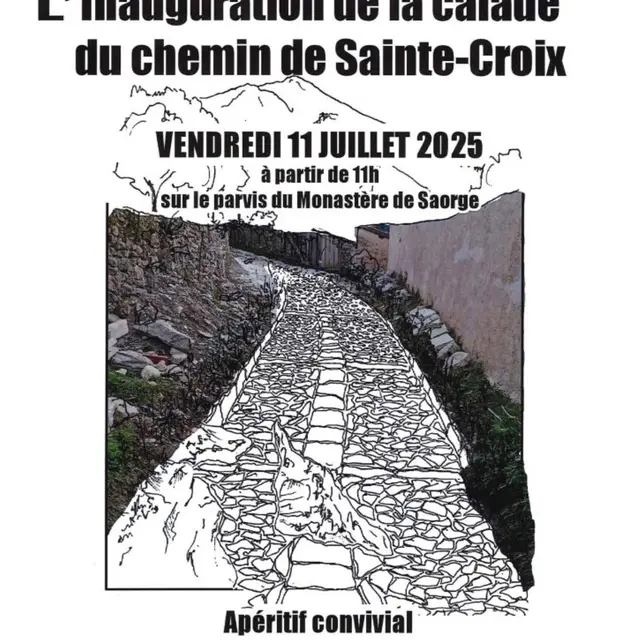 Inauguration de la calade du chemin de Sainte-Croix_Saorge