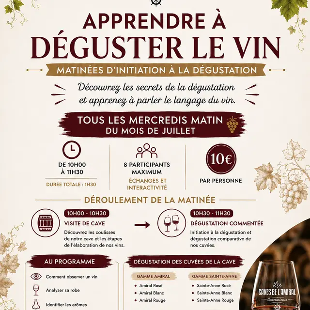 Atelier : initiation à la dégustation de vins_Entrecasteaux