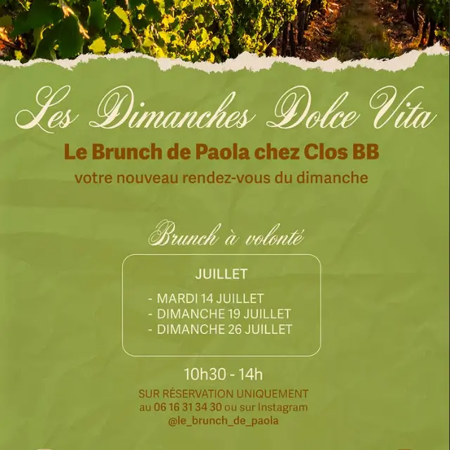 Les dimanches Dolce Vita, bruch au Clos BB_Saint-Cyr-sur-Mer