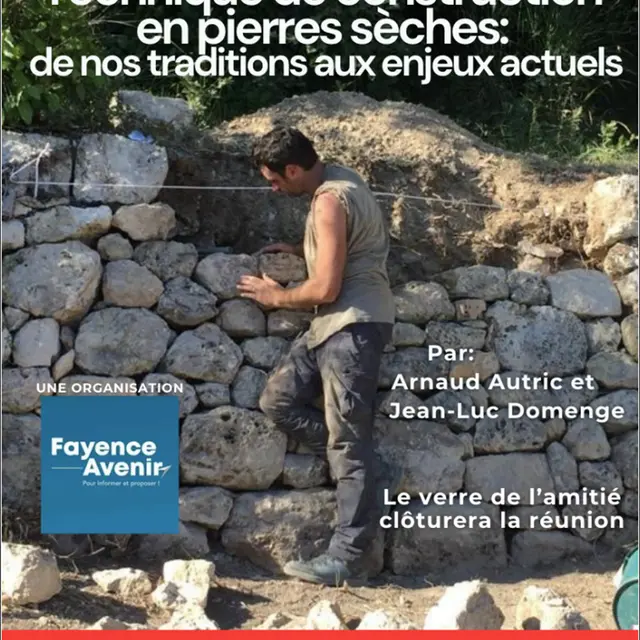 Conférence  technique des construction en pierres sèches_Fayence