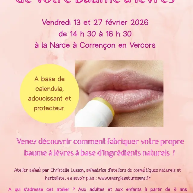 Atelier fabrication de baume à lèvres_Corrençon-en-Vercors