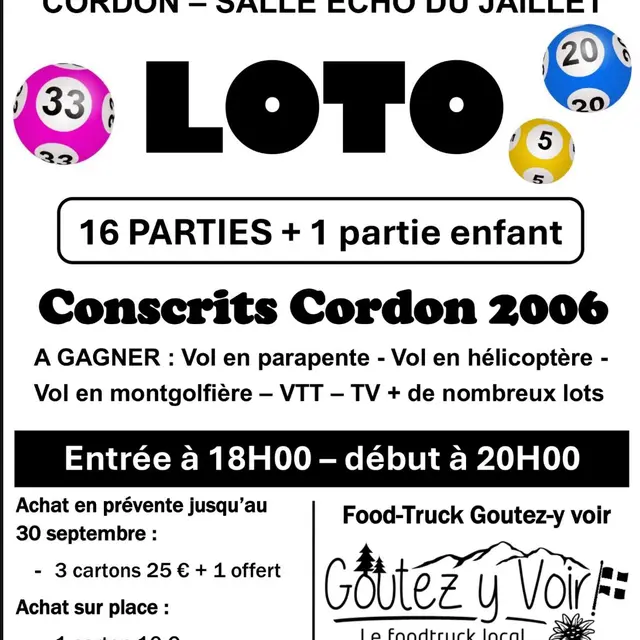 Loto des Conscrits_Cordon