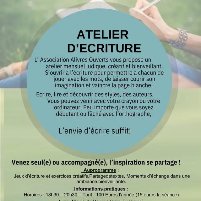 ATELIER ECRITURE PEYRINS