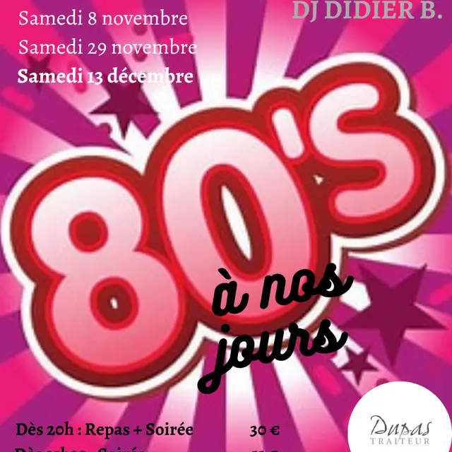 Soirée années 80 à nos jours_Noves