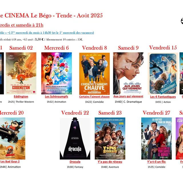 Séances de cinéma à Tende_Tende